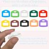 50 Pack Colored Key Covers with Labels - Silicone Key Identifier Caps for Home & Office Organization, Fits Standard House Keys, 10 Colors