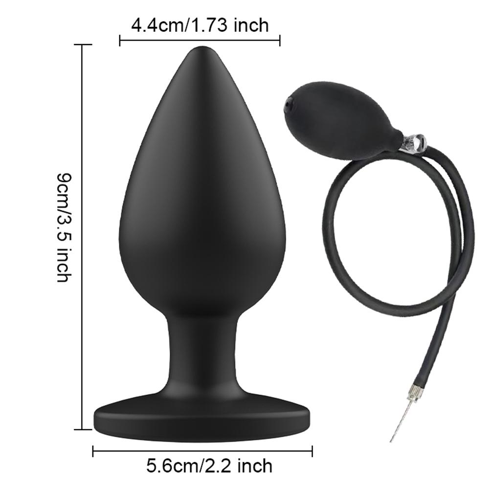 Inflatable Silicone Anal Plug Dilator Expandable Pump Butt Silicone Huge Anus Prostate Massager Anal Sex Toy For Men Couples
