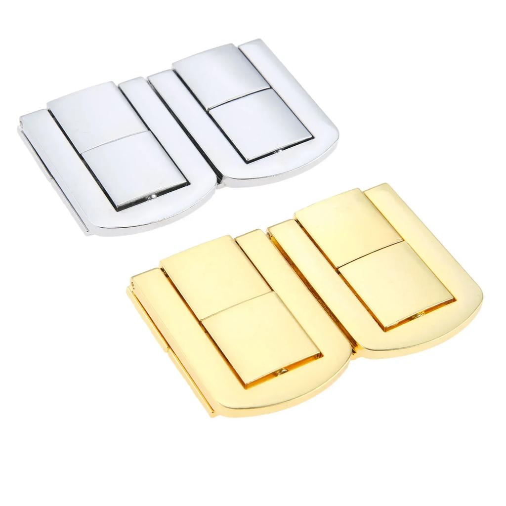1Pc 43x32mm Zinc Alloy Antique Square Buckle Lock Wooden Wine Gift Box Lock Buckle jewelry Box Latch Clasps with Screws Hardware