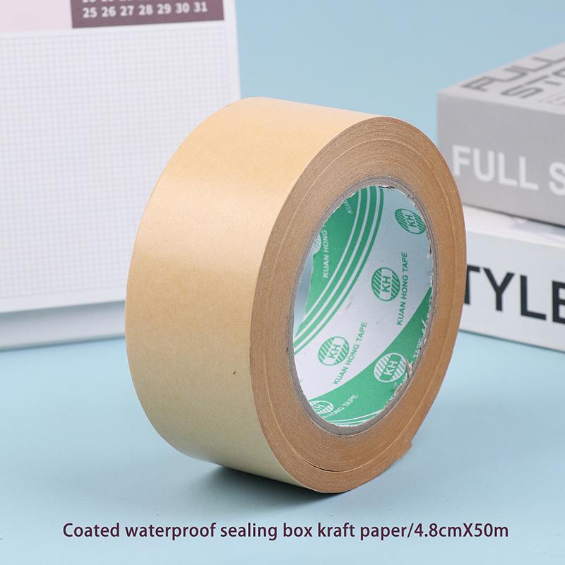 Brown Kraft Paper Tape Recyclable Packing Tape Ecofriendly Self Adhesive Gumed Kraft Tape For Packing Shipping