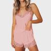 2025 Women's Summer Lace Suspender Pajama Set - Two-Piece
