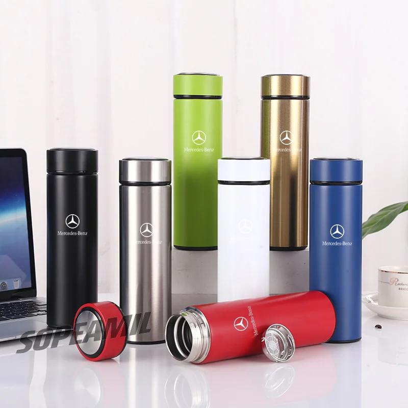 DRZ3  New 2025 500ML Car Vacuum Cup Thermos Mug Temperature Display Coffee Cup Mercedes-Benz A B C E S Class GLA GLC GLK ML SL SLK CLA