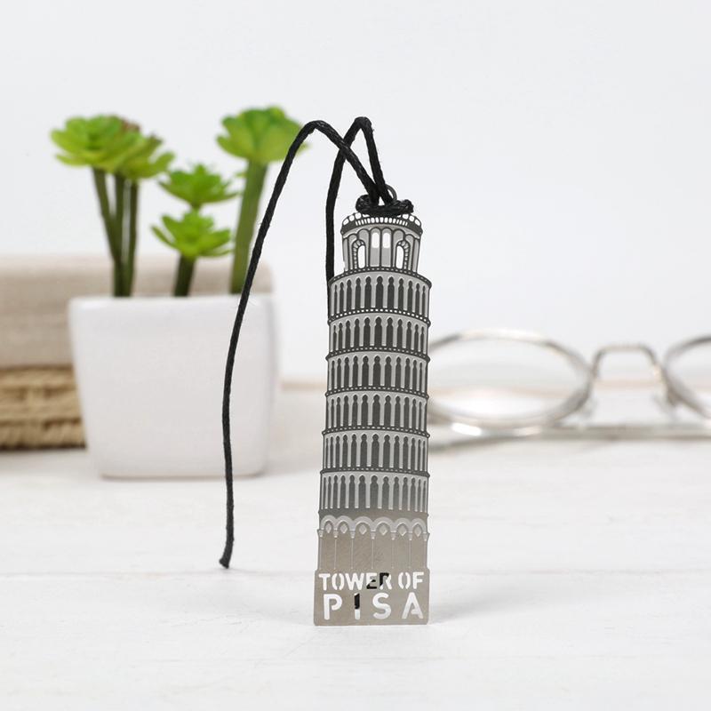 Marcador de metal retrô, 4 peças, mundialmente famoso, marca de livro de assinatura de moda