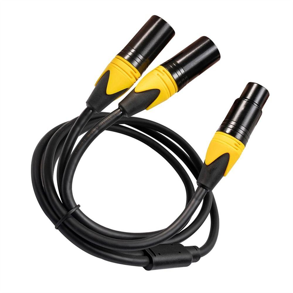Signal Y Splitter 3 Pin XLR Female Cord Female To Dual XLR Male XLR Splitter Cable XLR Female Wire