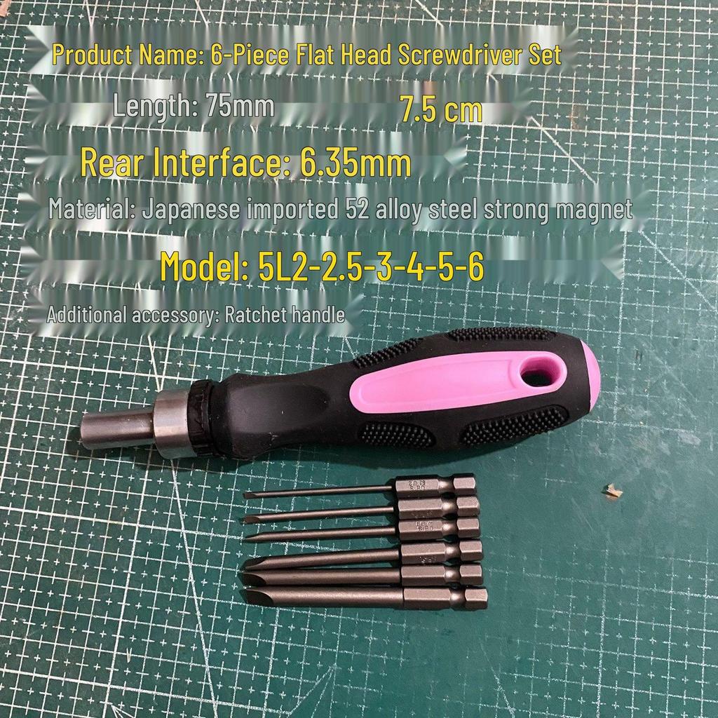 Japan S2 Steel Magnetic Slotted Flat Head Electric Screwdriver Bit