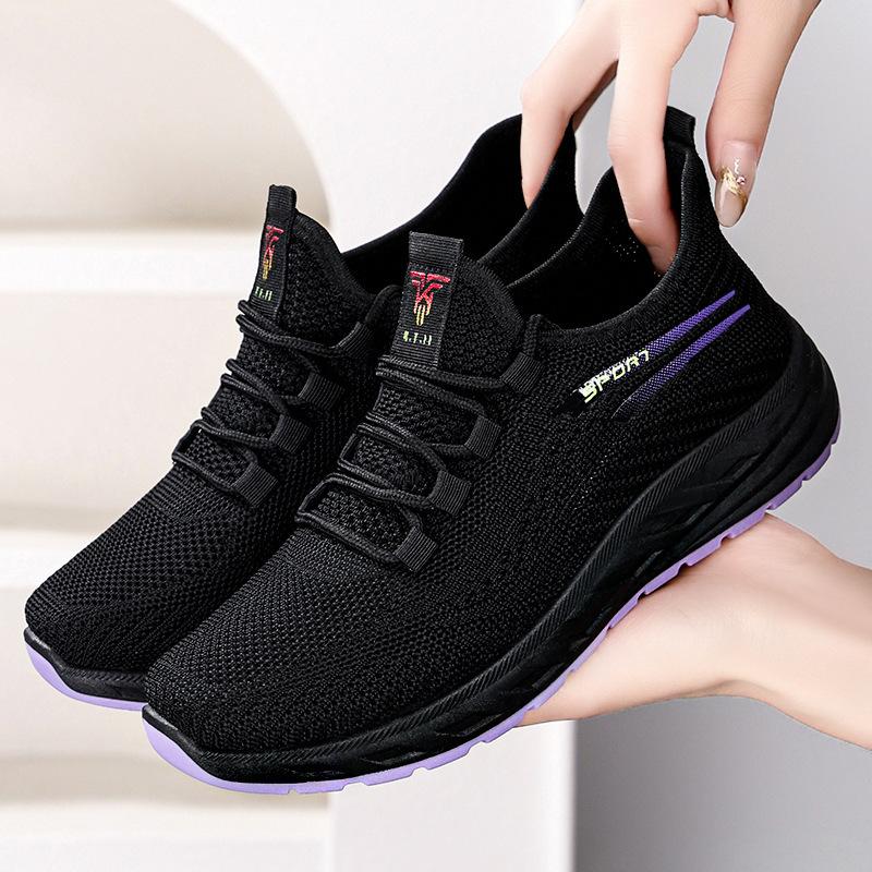 Shoes women's shoes summer new women's casual shoes breathable mesh shoes couple soft-soled single shoes versatile fly-woven shoes