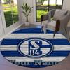 FC Schalke 04 Custom Name Round Area Rug,Carpet Rug for Living Room Bedroom Sofa Playroom Decor,Non-slip Floor Mat
