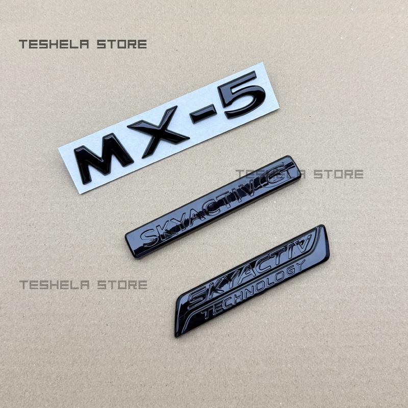 AAFD1 Logo de Coche Rejilla Delantera Pegatina Decorativa para Maletero Trasero Para MAZDA MX5ND 2015-2016-2026 Pegatina con Logo de Letras Emblema del Maletero Trasero