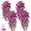 4PCS Morning Glory Artificial Flowers Hanging Vines Fake Plant Flower Garlands for Wedding Yard Home Garden Outdoor Decoration