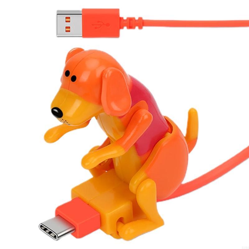 Funny for Touch Dog Phone Charger Cable for Type-C Moving Stray Dog Fast Charging USB C Cable with for Touch Switch