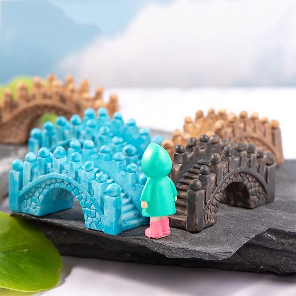Micro-landscape Jiangnan Small Bridge Resin Craft Resin Bridge Miniatures Retro   Fairy Garden