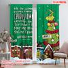 2pcs,2D Plane Printing Popular Curtains Snowflakes & Whimsical House Polyester Easy Install (without Rod) Art Deco Festive for