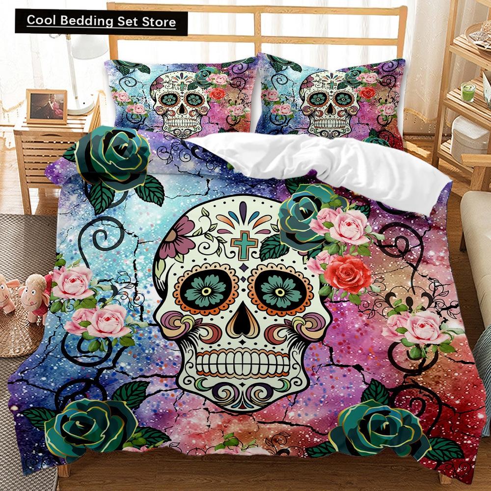 Sexy Beauty Skeleton Girl Bedding Set 3d Duvet Cover Polyester Comforter Cover Twin Queen King Single Size Luxury Fashion Gift