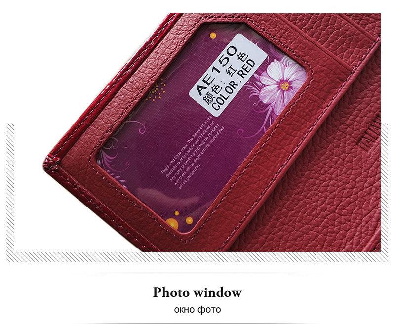 Genuine Leather Women's Wallet with Alligator Pattern - Large Capacity Coin Purse and Patent Leather Design