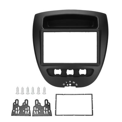 2 DIN Console Navigation Panel Frame Stereo Radio Install Dash Kit Replacement for CITROEN C1 2005‑2014