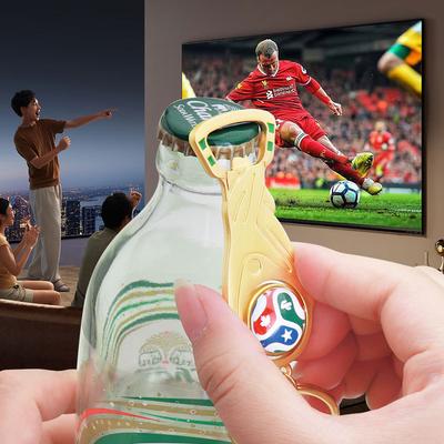 Football Bottle Opener Keychain for Boys Men Fans Star Team Cup Souvenirs Collection Gifts Ball Beer Opener Keyring