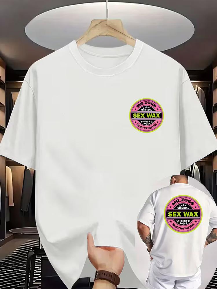Mr zogs mens graphic tshirt sexy wax back print breathable comfortable tee S