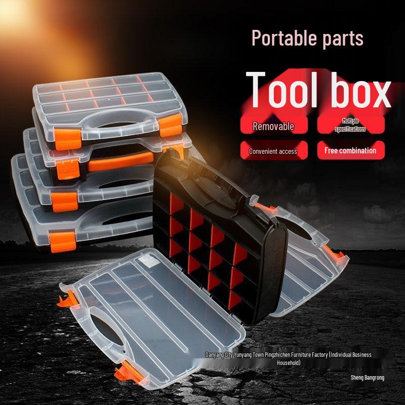 Portable Transparent Plastic Parts Organizer - Thickened Screw & Accessories Storage for Electricians