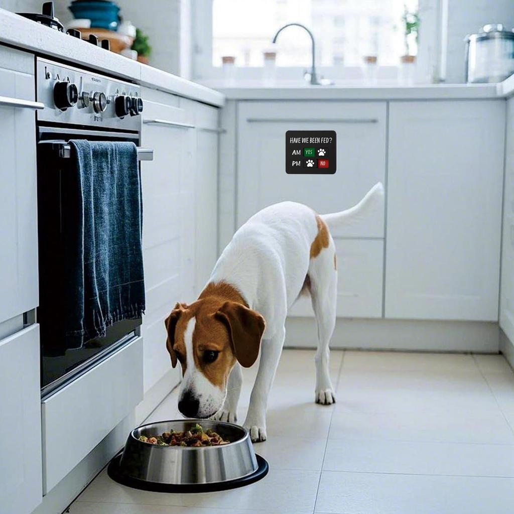 Feeding Dog Reminder Acrylic Magnetic Pet Supplies Magnets Dog Feeding Reminder Sign For Food Home Apartment Kitchen Door Daily