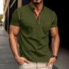 European and American Men's Short-sleeved T-shirt, Summer Youth Sports and Leisure Quick-drying Stand-up Collar Pearl Cotton Polo Shirt