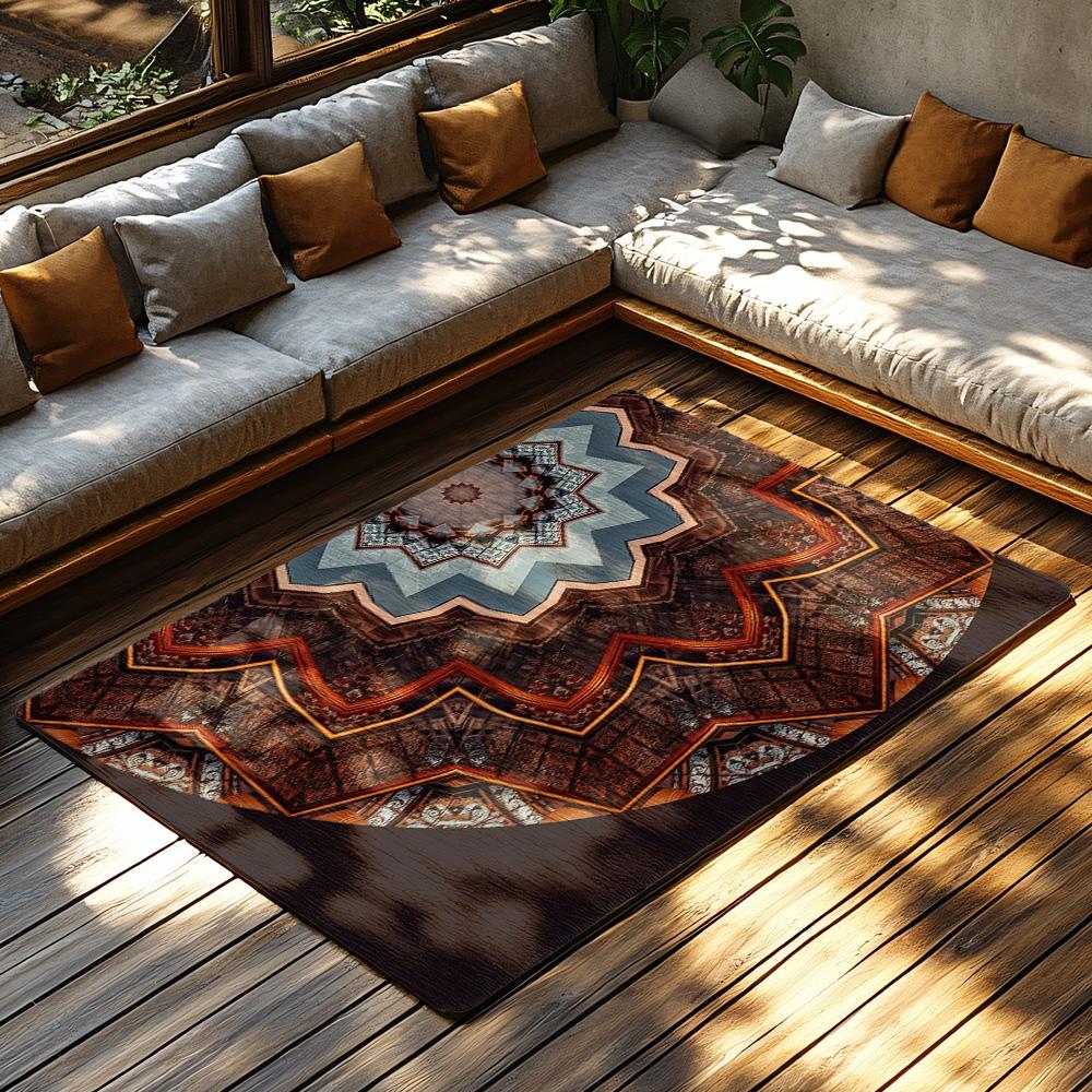 Vintage Persian Rug Pattern Doormat Indoor Outdoor Entrance Floor Mat Bohemian Decor Area Rug Home Decor Throw Rug Carpet Living