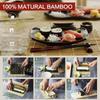 Sushi Making Set Japanese Sushi Tools All-In-One Roller Set With Bamboo Rolling Mat Diy Rice Ball Tool Gift For Sushi Lovers