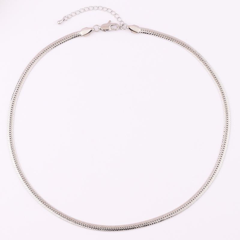 Good Quality 18K Gold Plated Fashion Snake Chain Women Necklace Choker Zircon Tennis CZ Necklace For Women Jewelry