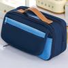 Multi-Layer Contrast Color Pencil Bag Aesthetic Wide Mouth Pencil Case Stationery Organizer Pouch with Handle
