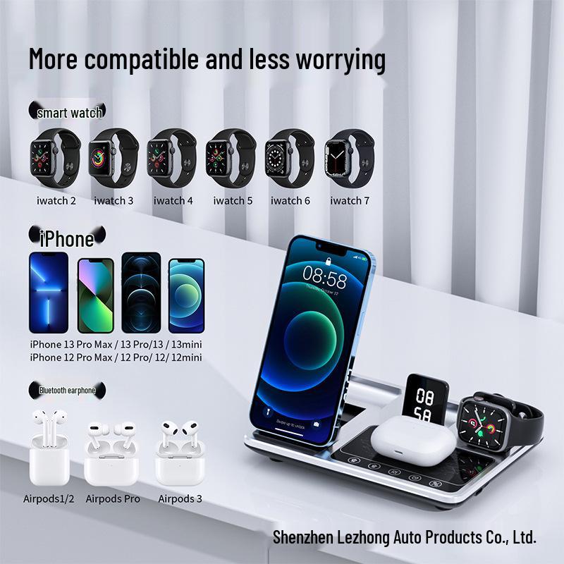 2022 Wireless Charger 4-in-1: Fast Charge for Phone, Watch, Earbuds + Night Light
