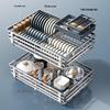 304 Stainless Steel Double-Layer Kitchen Cabinet Pull-Out Organizer