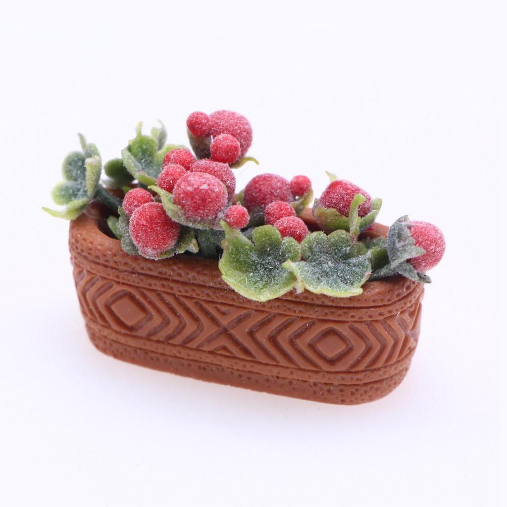 Miniature Green Plant Potted Decoration for Dollhouse Courtyard Micro Landscape BJD Accessories