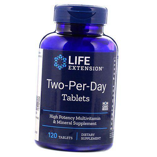 Multivitamine zweimal täglich, zwei Tabletten pro Tag, Life Extension 60 Tab (36346001)