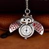 Cute Owl Keychain Pocket  Watch Flip Style Children's Watches Necklace Hanging Watch  Daily Wear