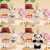 Cute Rabbit Panda And Monkey Plush Keychain With Pp Cotton For Bag Decoration