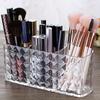 1PC Spacious Cosmetic Organizer - Transparent Multi-Compartment Box for Eyebrow Pencils/Brushes