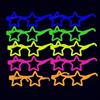 10Pcs Glow In Dark Party Glasses Neon Colorful Fluorescent Eyeglasses for Bar Pub Theme Event Supplies Random Color