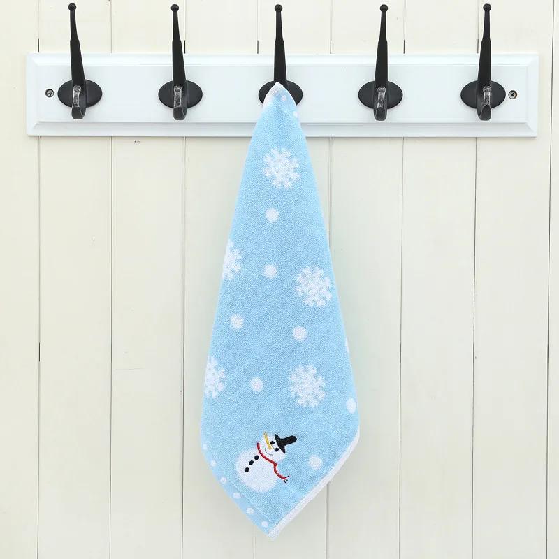 Soft Cotton Baby Bath Towel Cartoon Snowman Face Towel Newborn Infant Kids Absorbent Washcloth Children Shower Towels 33x33cm