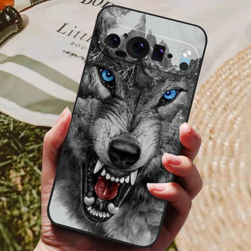 For Google Pixel 9 Pro XL Case Cool Painted Silicone TPU Soft Cover for Googe Pixel 9 9 Pro 8A Cases Black Protective Shells