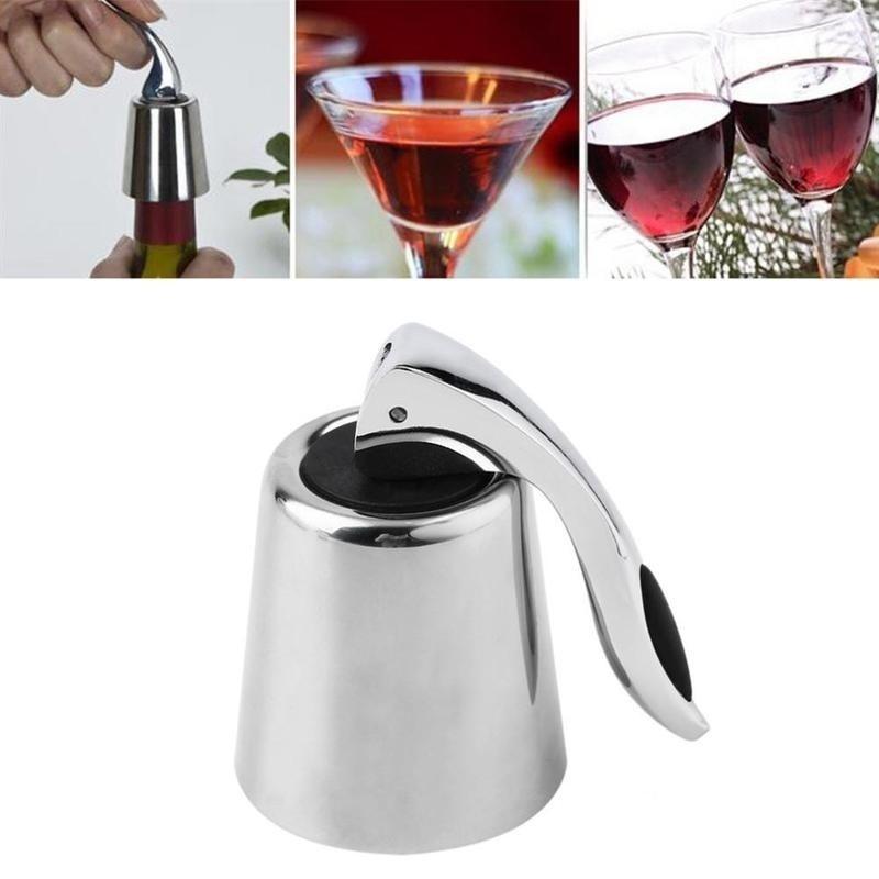 Stainless Steel Vacuum Sealed Red Wine Champagne Storage Bottle Stopper Sealer Caps