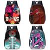 Doors Letter Roblox Anime Cartoon Lightweight Bag Children Backpack School