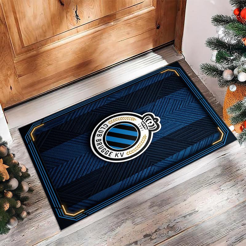 Club Brugge FC Soccer Football Pattern Soft Area Rug Non Slip Indoor Floor Carpet Sports Decor Mat for Bedroom
