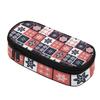 Pen Case 300D Polyester Printed Zip Around Closure with Removable Pen Slot Divider Mesh Pocket and Main Storage for Students