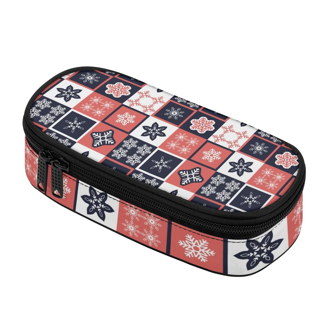 Pen Case 300D Polyester Printed Zip Around Closure with Removable Pen Slot Divider Mesh Pocket and Main Storage for Students