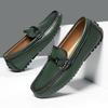 Handmade Mens Genuine Leather Loafers Stylish Casual Driving Flats Slip-on Shoes Comfy Moccasins Leisure Walk Male Walking Shoes