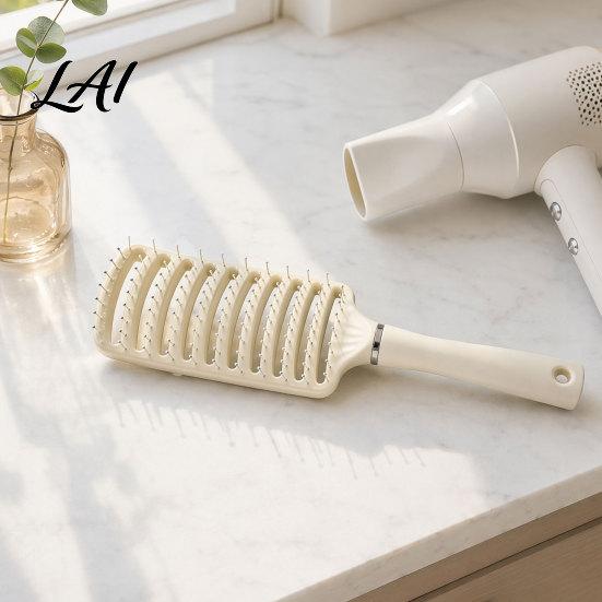 Lightweight Hair Comb Curved Vented Brush for Women Detangling Paddle Long Thick Curly Wet Hair Blow Fast Drying Detangler Styling Tool