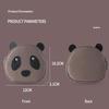 Creative Double Layer Coin Purse Panda Shape Multifunctional Key Bag Zipper Portable Small Handbag