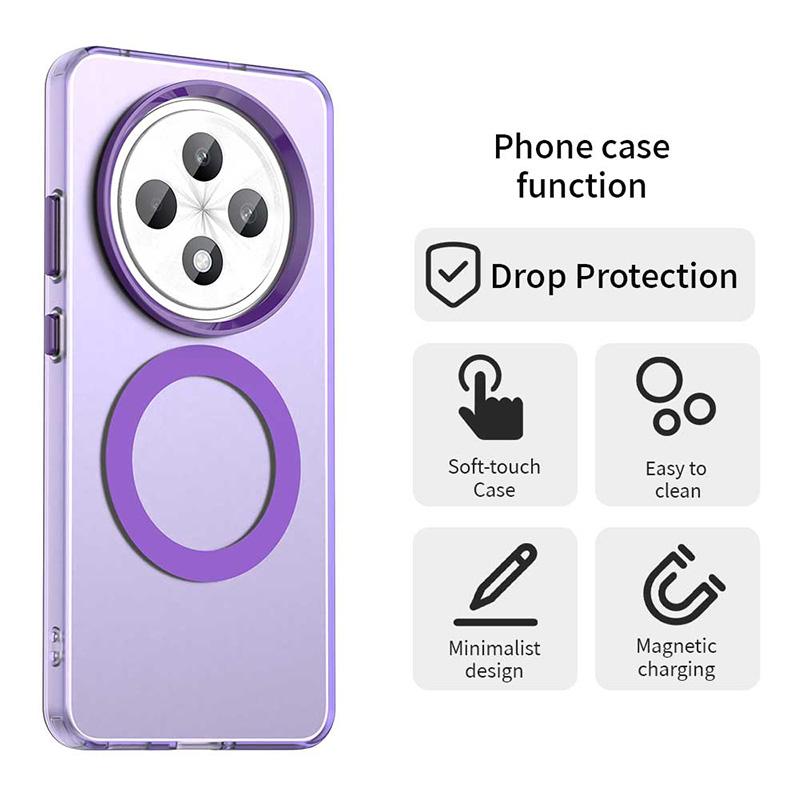 For OPPO Reno 12F Candy Color For Magsafe Wireless Charge Magnetic Case For OPPO Reno 12F Shockproof Soft Cover Funda