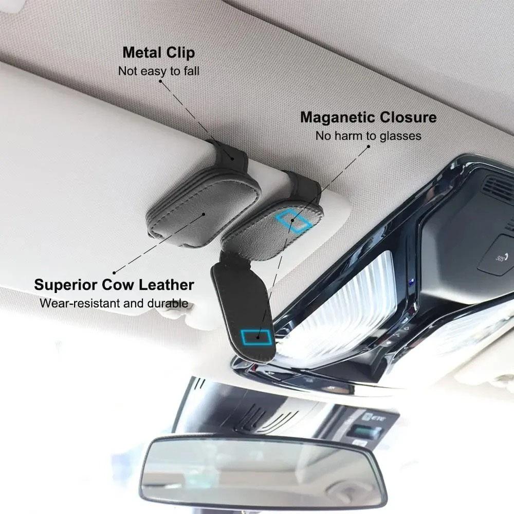 W135Car Leather Glasses Clip,Sun Visor Storage Holder,car Accessories,for Volkswagen Jetta Golf Passat Polo Tiguan Arteon CC