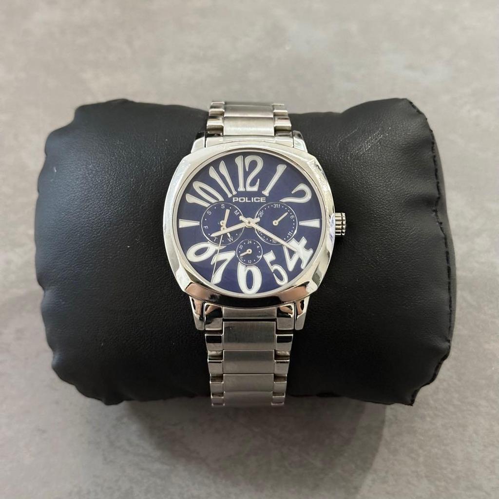 Used POLICE Men's Watch Navy Dial Quartz