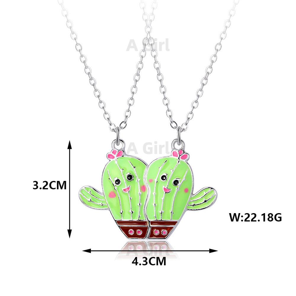 Ein Mädchen 2-teiliges Set Cartoon-Tier-Serie Einhorn Meerjungfrau Capybara Anhänger Beste Freundin Halskette BFF Freundschaft Schmuck Geschenke